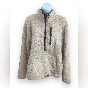 Victoria's Secret PINK Sherpa Fleece 1/2 Zip Pullover Women's Small S